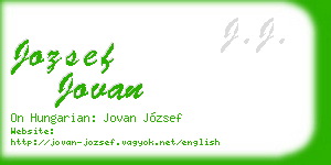 jozsef jovan business card