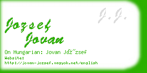 jozsef jovan business card